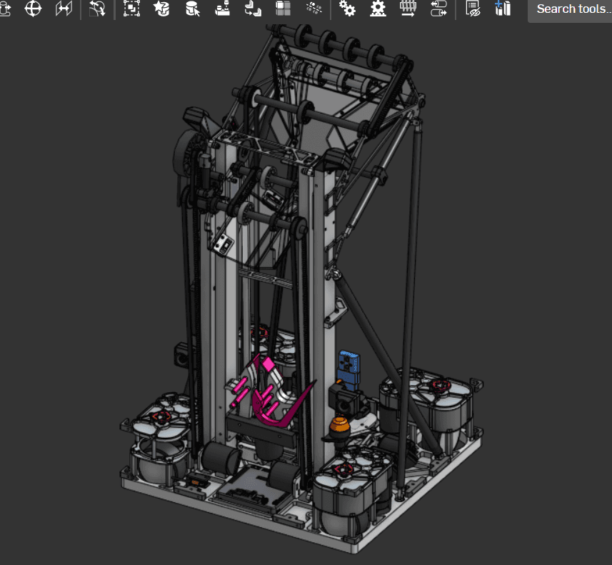 CAD model of Gup X, the 2025 robot