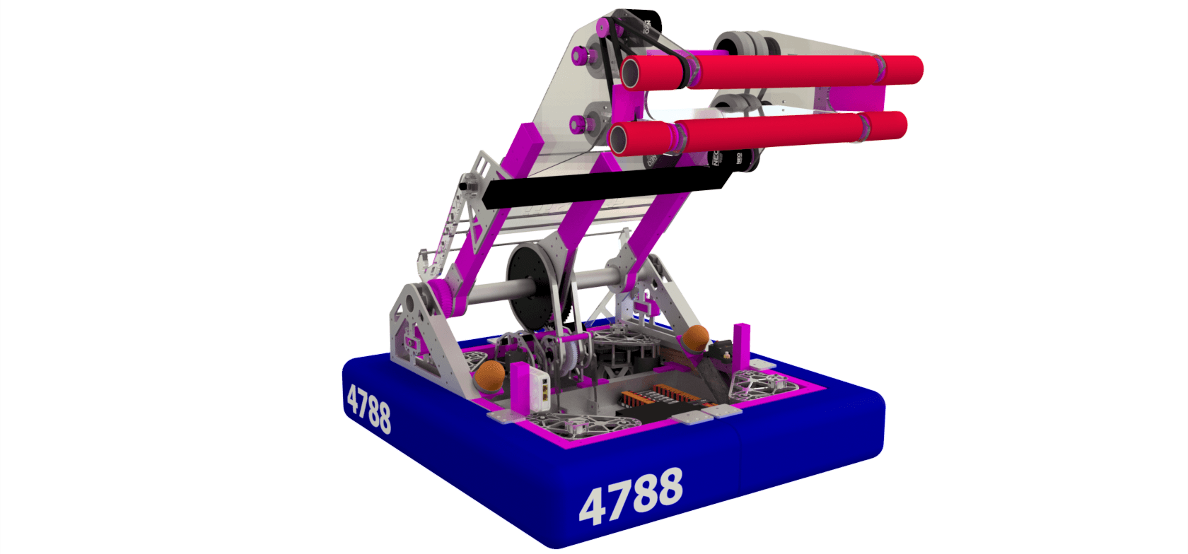 CAD render of Notedog Millionare, the 2024 robot